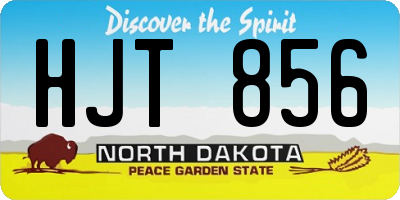 ND license plate HJT856