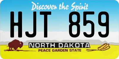 ND license plate HJT859