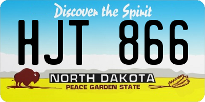ND license plate HJT866