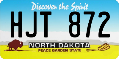 ND license plate HJT872