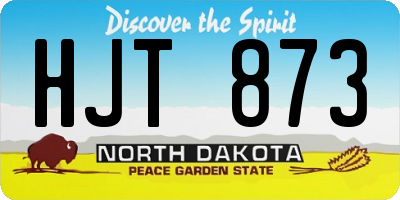 ND license plate HJT873