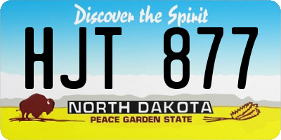 ND license plate HJT877