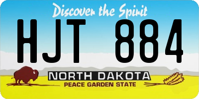 ND license plate HJT884