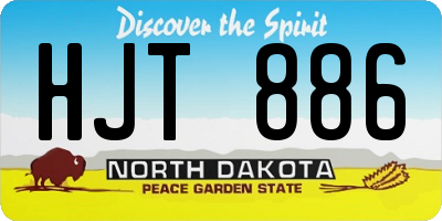 ND license plate HJT886