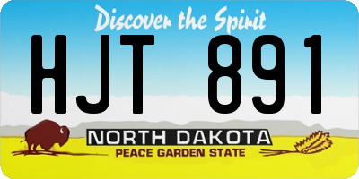 ND license plate HJT891