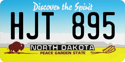 ND license plate HJT895