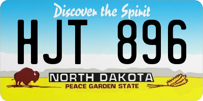 ND license plate HJT896