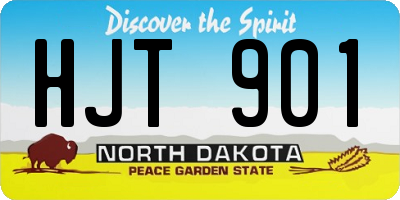 ND license plate HJT901
