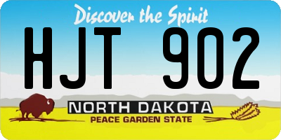 ND license plate HJT902
