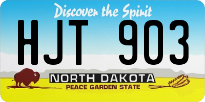 ND license plate HJT903