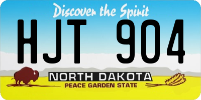 ND license plate HJT904