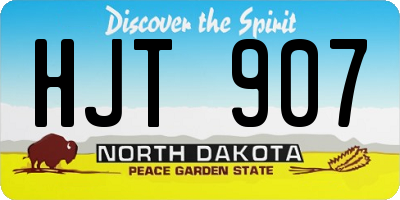 ND license plate HJT907