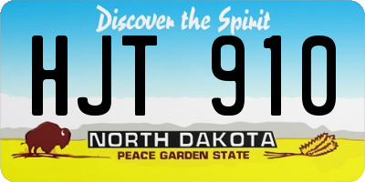 ND license plate HJT910