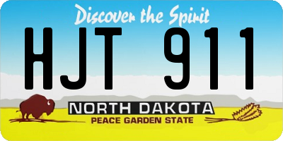 ND license plate HJT911