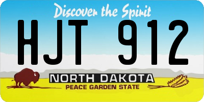 ND license plate HJT912