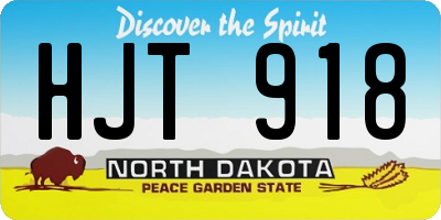 ND license plate HJT918