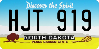 ND license plate HJT919