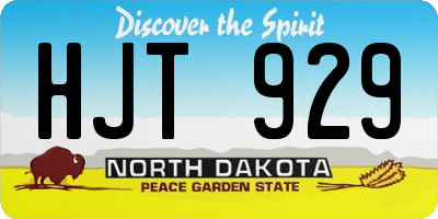 ND license plate HJT929