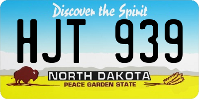 ND license plate HJT939