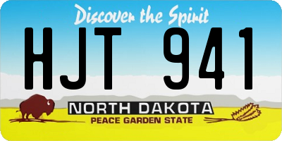 ND license plate HJT941