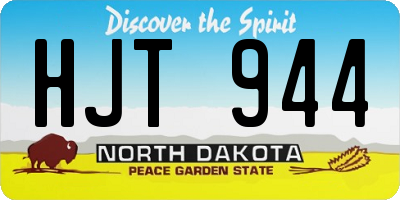 ND license plate HJT944