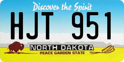 ND license plate HJT951