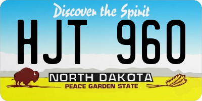 ND license plate HJT960