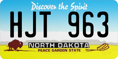 ND license plate HJT963