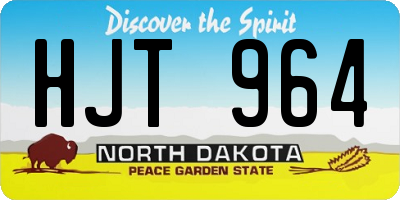 ND license plate HJT964