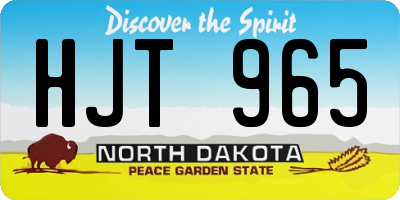 ND license plate HJT965