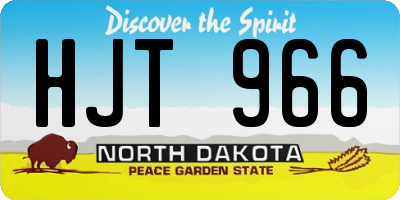 ND license plate HJT966