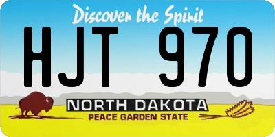 ND license plate HJT970