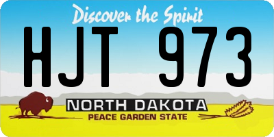 ND license plate HJT973
