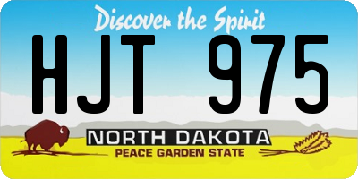 ND license plate HJT975