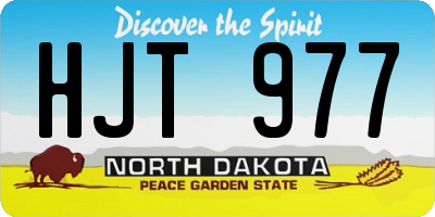 ND license plate HJT977