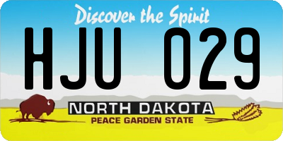 ND license plate HJU029