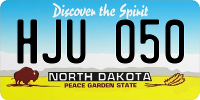 ND license plate HJU050