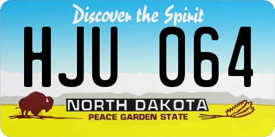 ND license plate HJU064