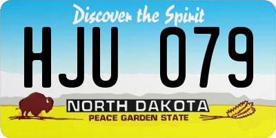 ND license plate HJU079