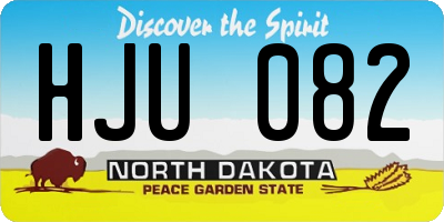 ND license plate HJU082