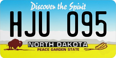 ND license plate HJU095