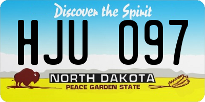 ND license plate HJU097