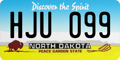 ND license plate HJU099