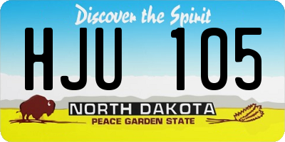 ND license plate HJU105