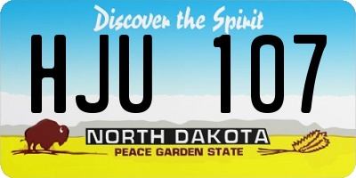 ND license plate HJU107