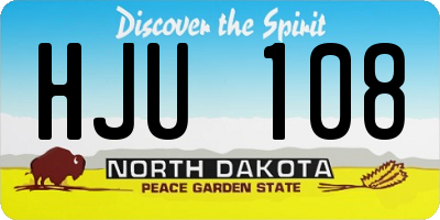 ND license plate HJU108