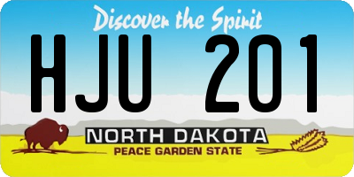 ND license plate HJU201