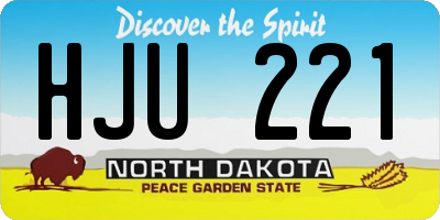 ND license plate HJU221