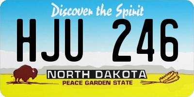 ND license plate HJU246