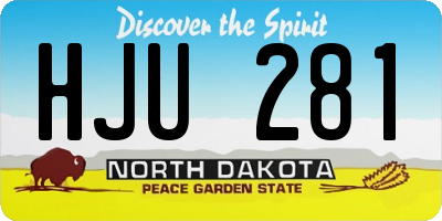 ND license plate HJU281